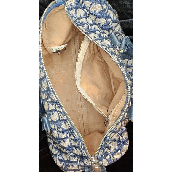 Christian Dior Vintage  Trotter Boston bag in navy blue canvas with leather trim - Picture 11 of 16